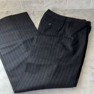 Theory suit pants in black pinstripe made of wool